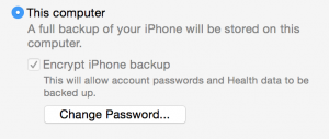 itunes encrypted backup